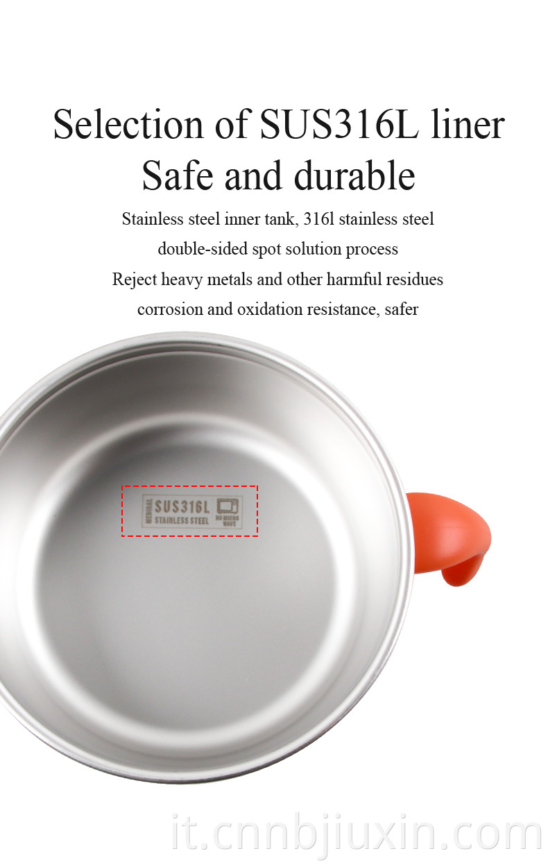 2020 Vendita calda di alta qualità 316 in acciaio inossidabile senza BPA per bambini